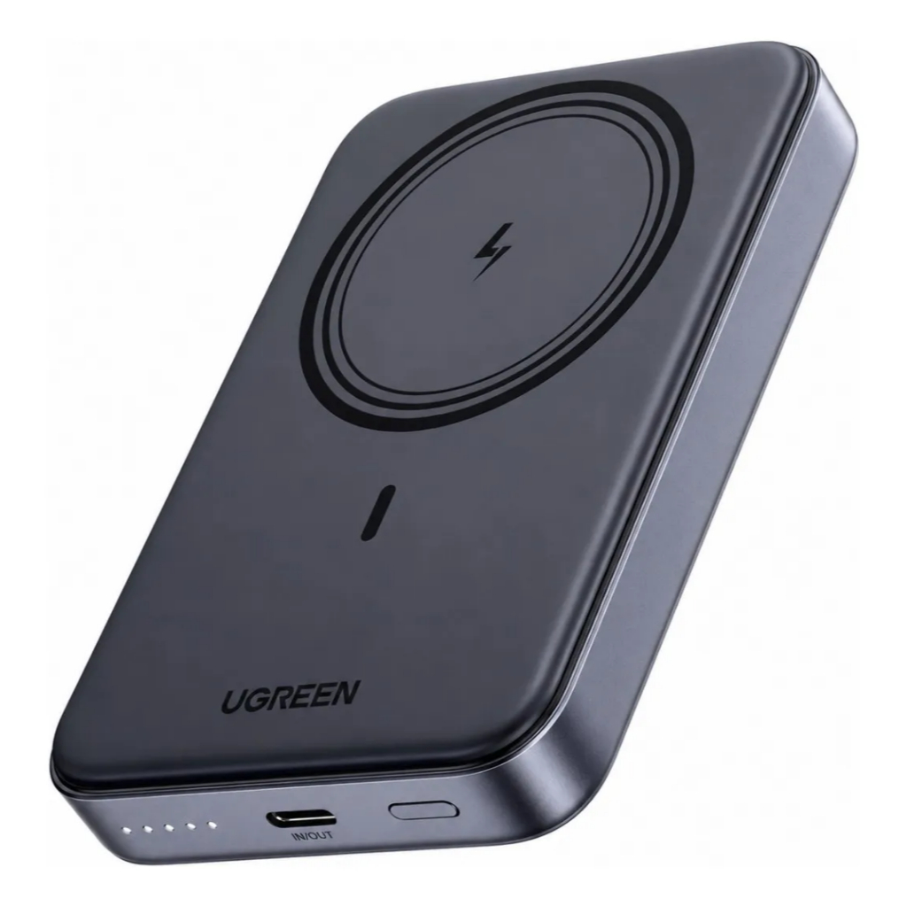 Power Bank Magnético Ugreen 10000mAh 20W USB-C PD Carregador Portátil Sem Fio MagSafe para iPhone Carga Rápida Compacto