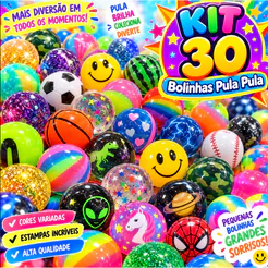 KIT 10/20 Ou 30 Bolinha Pula Pula Para Kit Festa Infantil Lembrancinha Aniversario Prenda