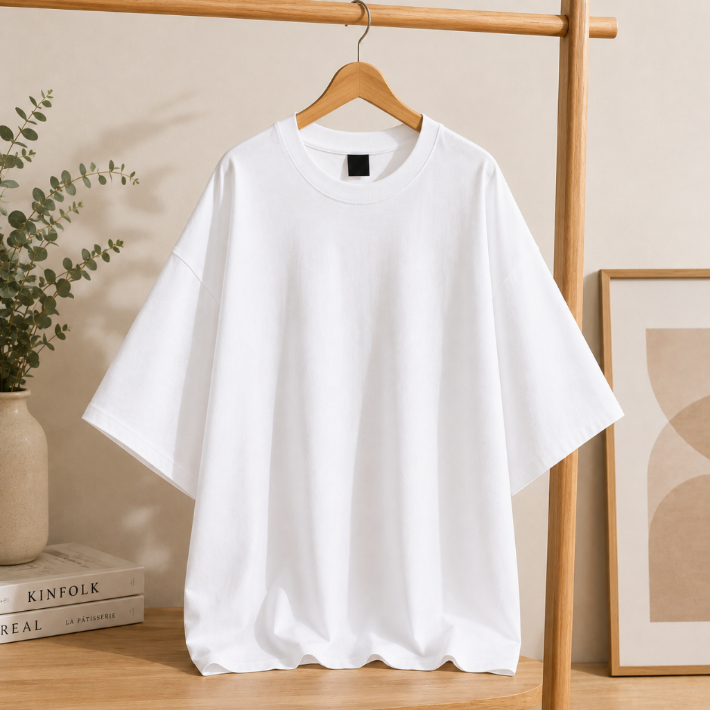 Camiseta Feminina Lisa Oversized Camisetão Básico Blusa Larga Confortável Look Casual Feminino