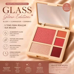 Paleta Ruby Rose Glass Mirror Shade Glam Selection Multifuncional Blush Iluminador Sombras