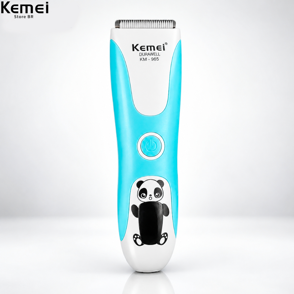 Kemei para bebês km-965 cerâmica Máquina de cortar cabelo elétrica USB para bebês