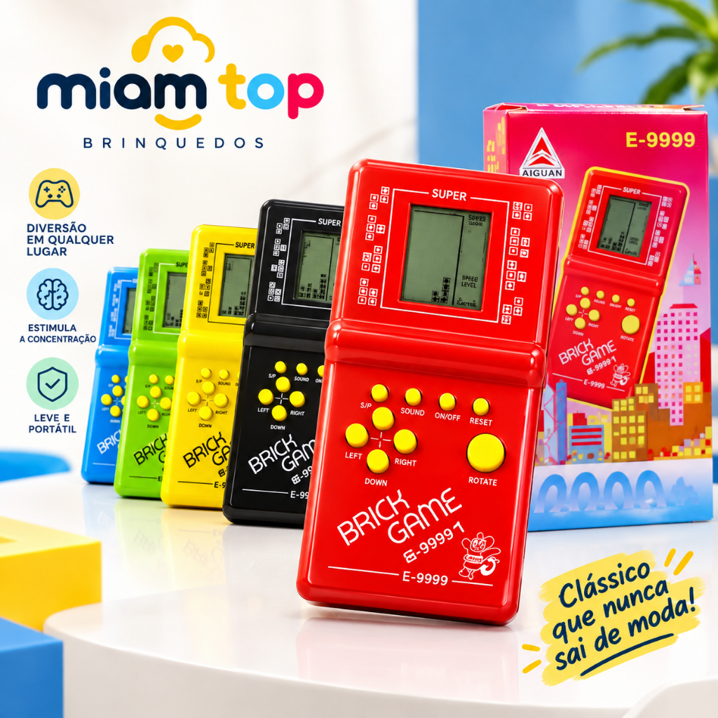 kit 1-4 Vídeo Game Portátil 9999 Jogos em 1 Mini Game Antigo Retrô com cores aleatórias Transparente