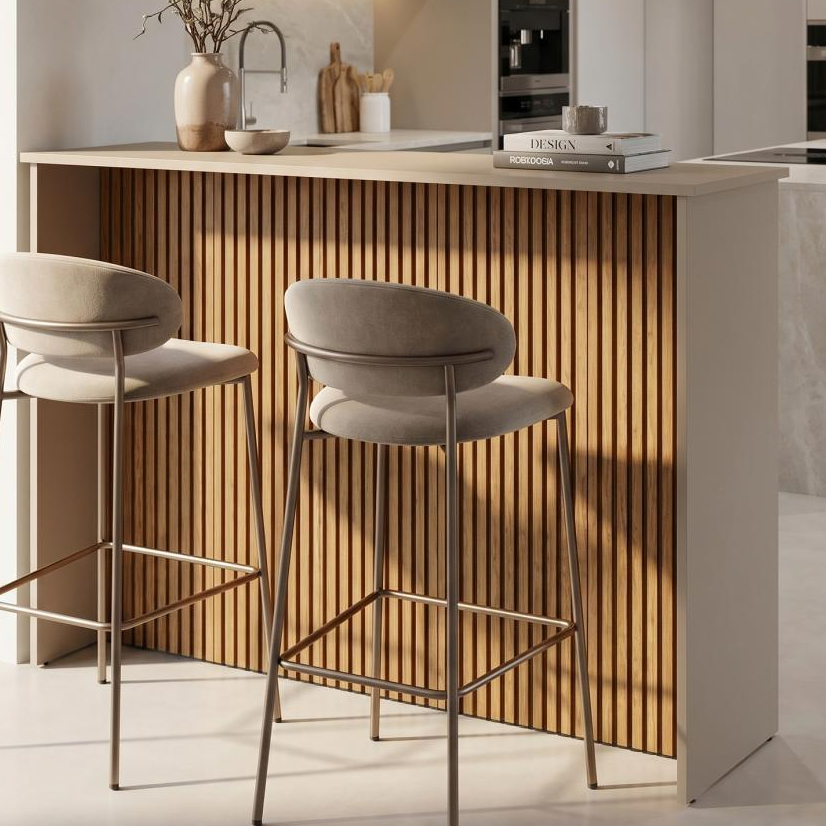 Bancada Gourmet Ripada Cairo 118cm Mesa Alta Moderna Divisor de Ambientes para Cozinha Americana