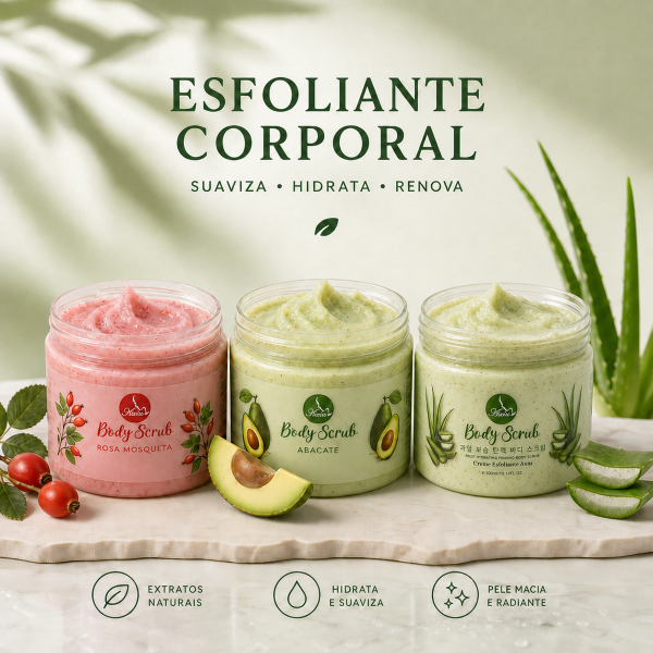 Esfoliante Corporal Aromático e Suave 300ml- Pele Radiante, Macia e com Toque Aveludado