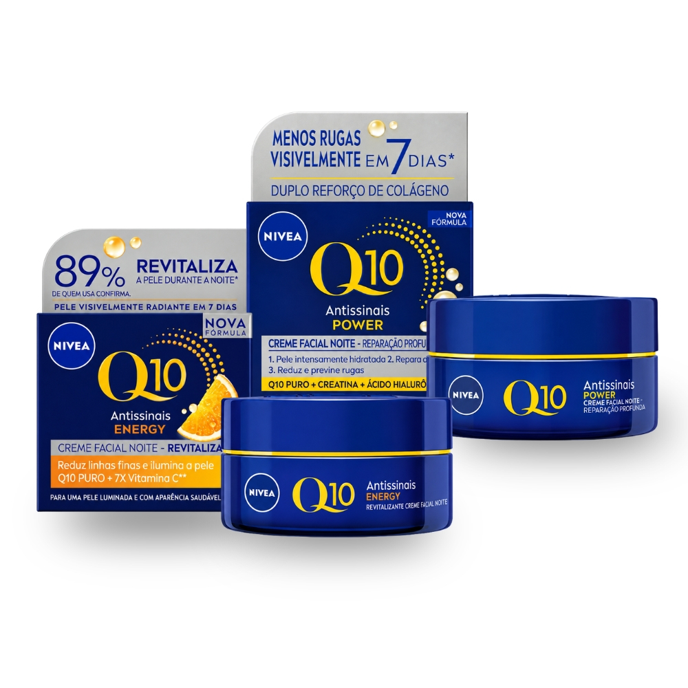 Facial Q10 Creme Energy e Power Revitalizante Noite 50g Nivea