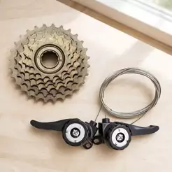 KIT ALAVANCA TROCADOR DE MARCHA YAMADA + CATRACA RODA LIVRE 6V