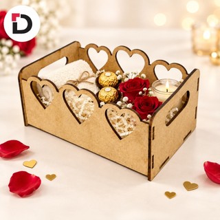 Kit  Unidades caixote feira/ Caixote Coração MDF x Decorativo Festas Lembranças Datas Comemorativas