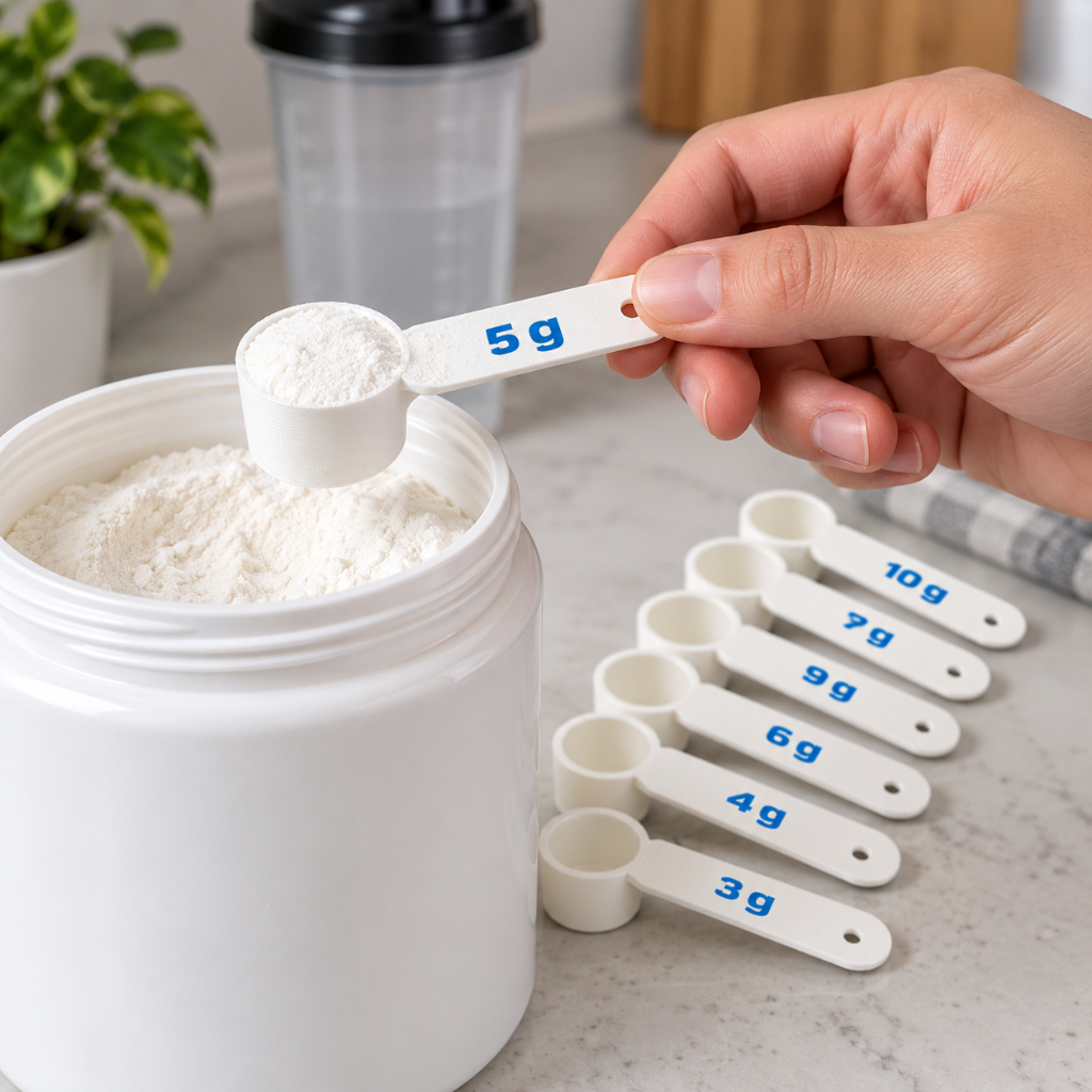 Dosadores Medidores 3g a 10g para Creatina e Suplementos – Colher Medidora