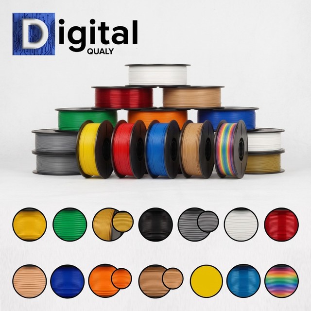 Filamento PLA 1kg Digital Qualy 1.75mm Para Impressora 3D Alta Precisão - Várias Cores