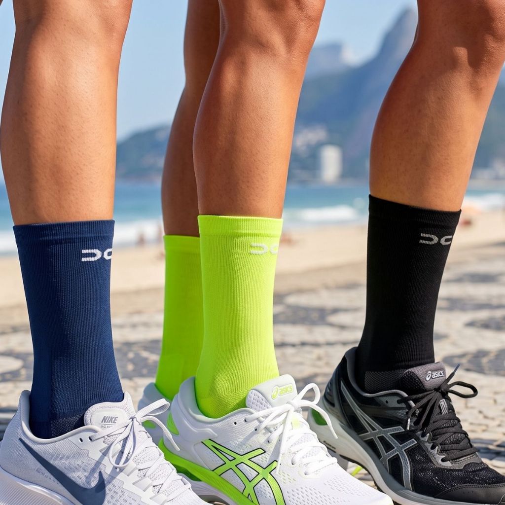 Combo 3 Meias Esporte Academia Fitness Spinning Kit 3 Meias Academia Corrida e Treino Meias de Cross