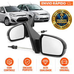 Retrovisor Ford Fiesta 2003 A 2014 Com Controle
