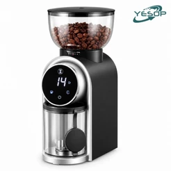 YESOP Moedor de Café Elétrico 25 Níveis 150W Display Digital Temporizador 5-40s 127V