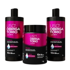 Kit Profissional Liso Obrigatório 1L BELKIT - Shampoo, Condicionador e Máscara