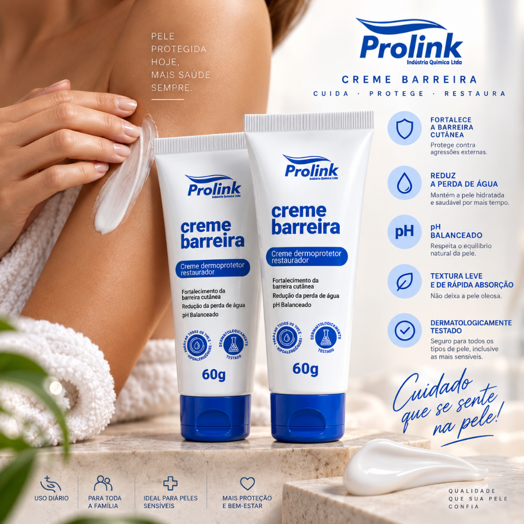 Kit 2 Creme Barreira Prolink 60g – Dermoprotetor Restaurador para Pele