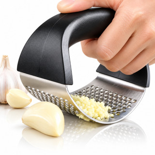 espremedor Amassador Triturador De Alho Inox Manual Cozinha-RicH