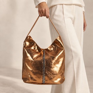 Bolsa Feminina Grande Couro Legítimo Fly Macio Luxo Elegante com Fechamento por Botão Magnético