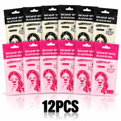 Kit24Unidades Tiras Nasais Removedoras de Cravos e Limpeza de Poros Cuidados Faciais