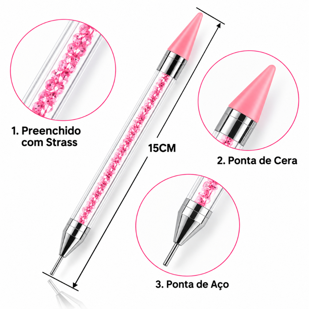 ANA1108 Decoração De Nail Art Caneta de strass Criando designs de nail art requintados · foto 2