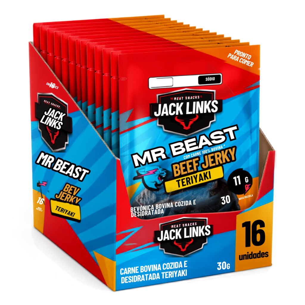 16 Beef Jerky Protein Snacks Carne Sabor Teriyaki Jack Links
