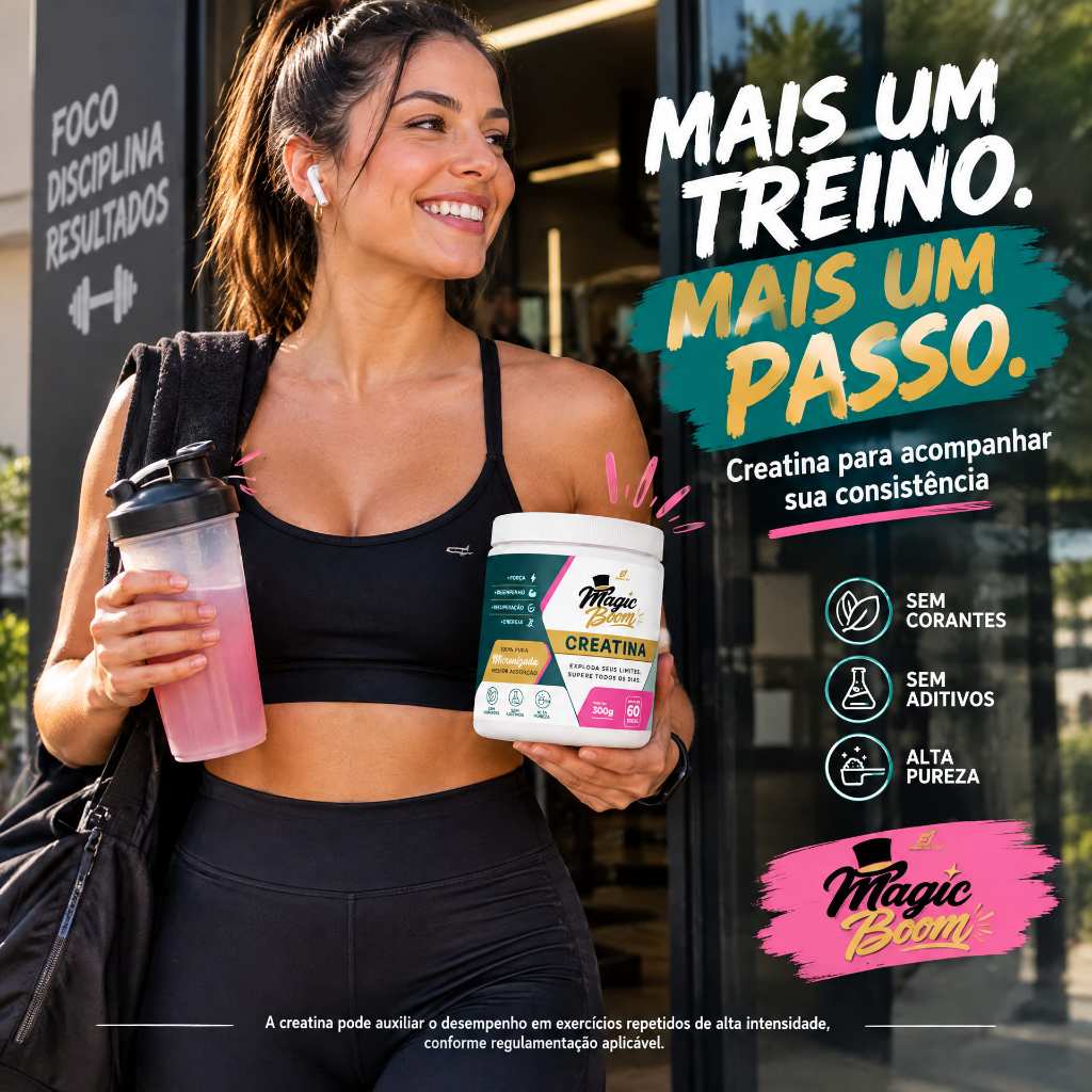 Seu Treino de Glúteos Merece Mais: Creatina Magic Boom