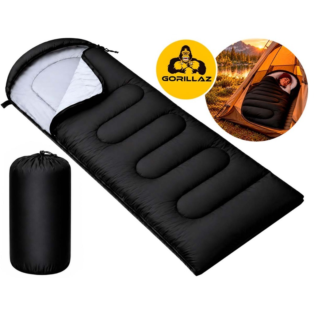 Saco De Dormir Térmico Confortável Resistente A Umidade Camping Com Capuz Gorillaz