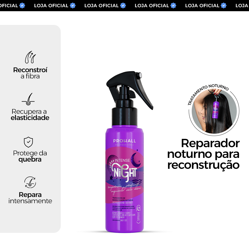 Leave-in Intense Night reparação noturna para cabelos danificados - 120ml