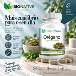 OréganoBio 500mg 60 / 90 / 120 Cápsulas - Suplemento Alimentar - BIONATIVE