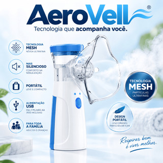 Nebulizador Inalador Portátil USB Adulto Infantil Mesh