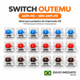 Switch Outemu 3 Pinos Teclado Mecânico Blue Red Brown Linear Tátil Anti-Pó Clicker Switch Outemu Para Teclado Mecânico -