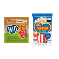 Kit MID® + SAZÓN® – 5 Refrescos Guaraná + 1 Tempero para Pipoca Manteiga - Ideal para Lanches Práticos