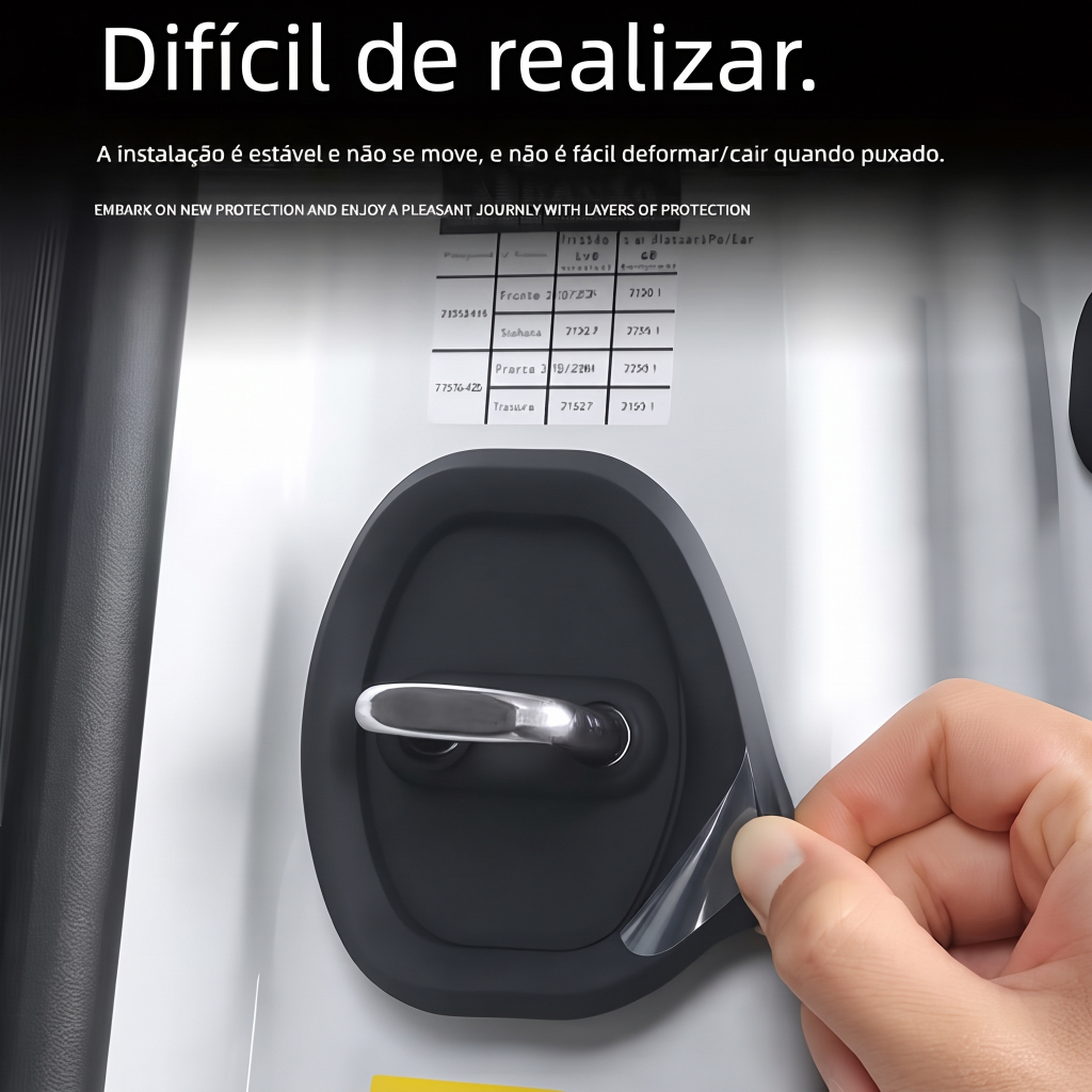 Kit 4 Peças Protetor de Porta de Carro Anti Colisão