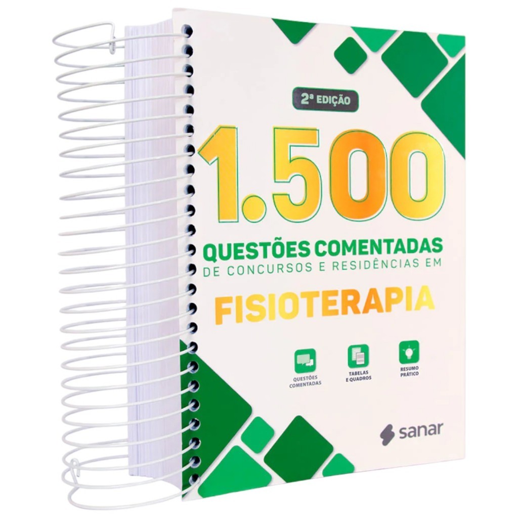 Livro 1.500 Questões Comentadas de Concursos e Residências em FISIOTERAPIA Atualizado