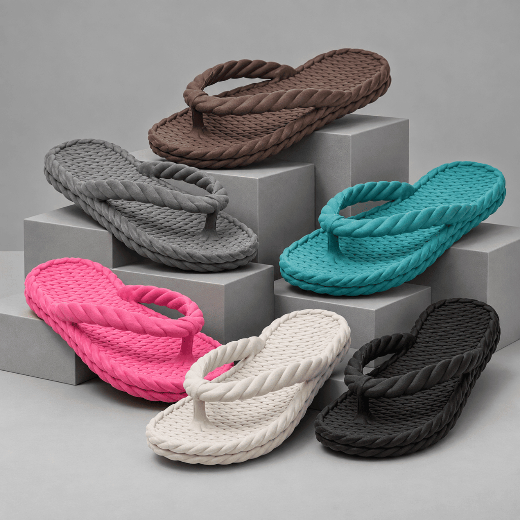 Chinelo Feminino Trançado Confortável Leve Macio Casual Verão Dia a Dia Solado Antiderrapante Moderno Micro Expandido