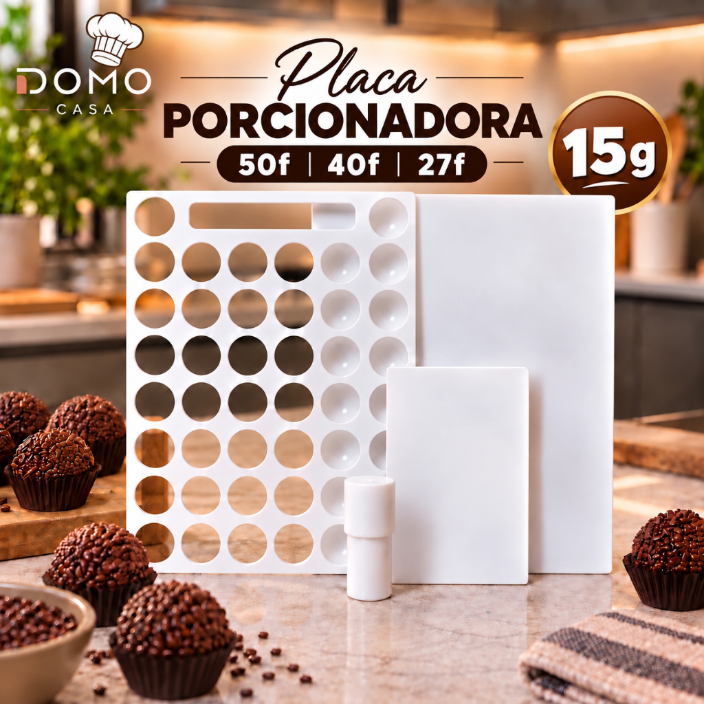 Placa Porcionadora Doces Dosadora 15G Brigadeiro Beijinho Confeitaria 50F 40F 27F