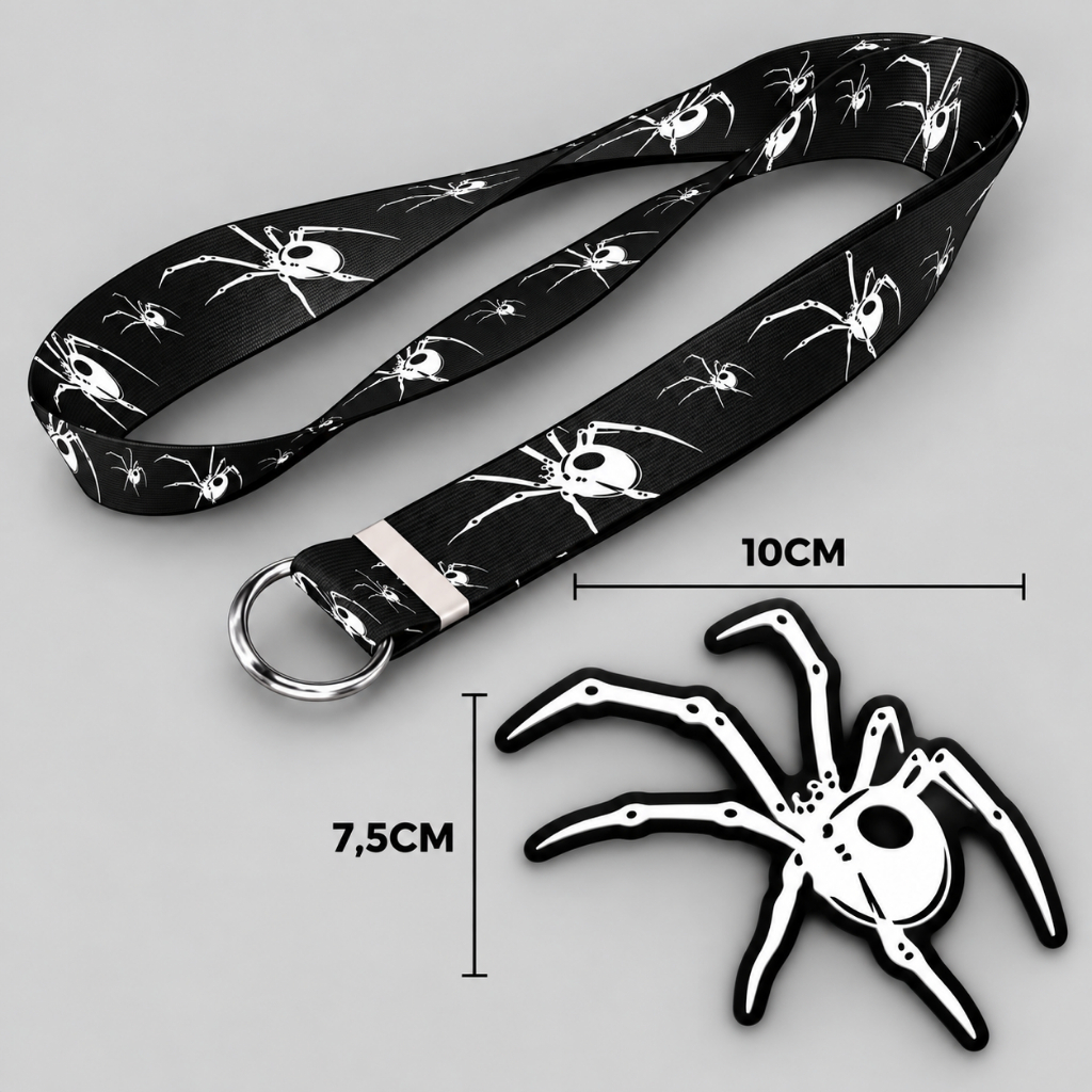 Adesivo e Cordão estampa Aranha para Moto e Carro