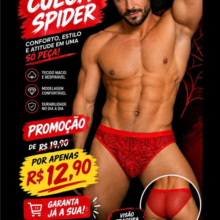 Cueca Spider Homem Aranha