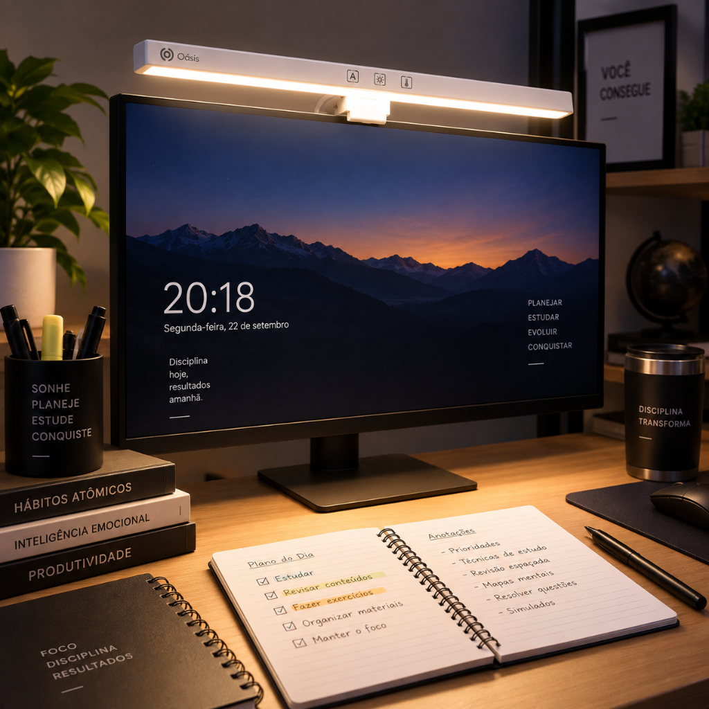 Luminária De Monitor Notebook Tela Led Regulável 50/40cm Baixo Consumo de Energia — imagem 2 de 2