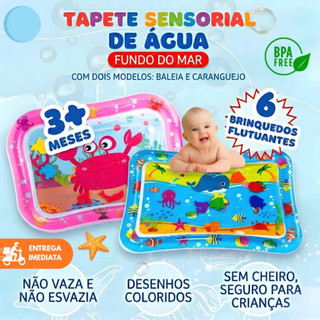 Tapete Infantil Inflável Água Interativo Bebe Atividades Sensorial Almofada Tapete Gelado