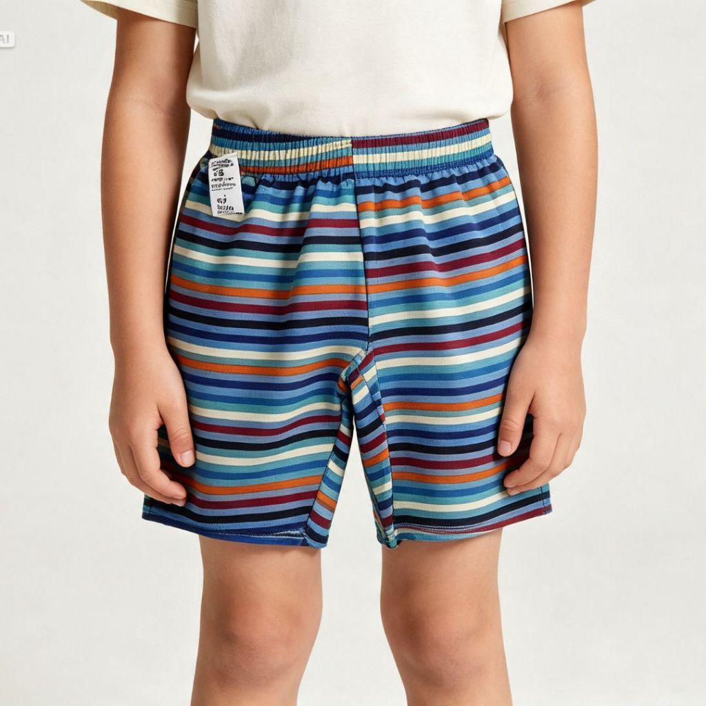Kit 03 Bermuda Masculina de Elástico Estampado Menino Infantil e Juvenil Praia