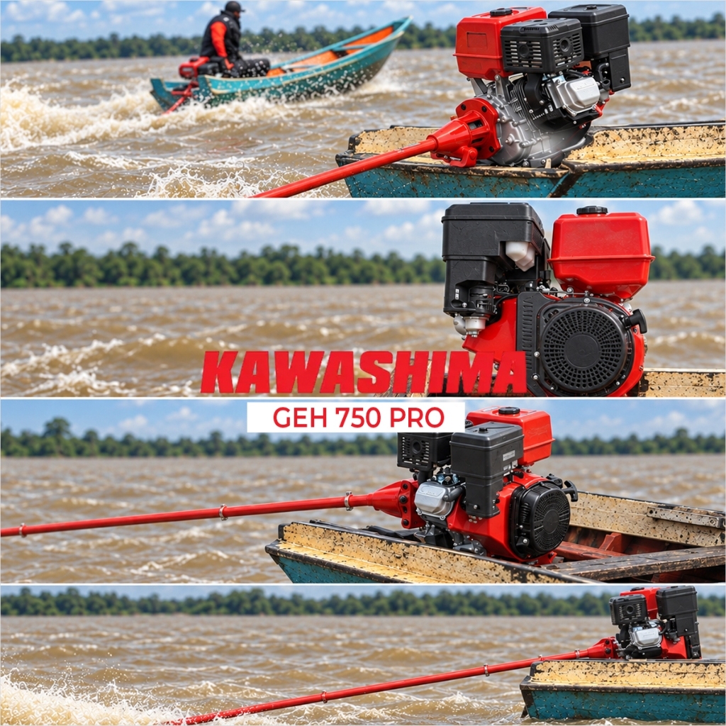 Motor Estacionário Gasolina Kawashima 4t 7,5hp Motor Gasolina Horizontal Estacionario GEH-750 — imagem 2 de 2