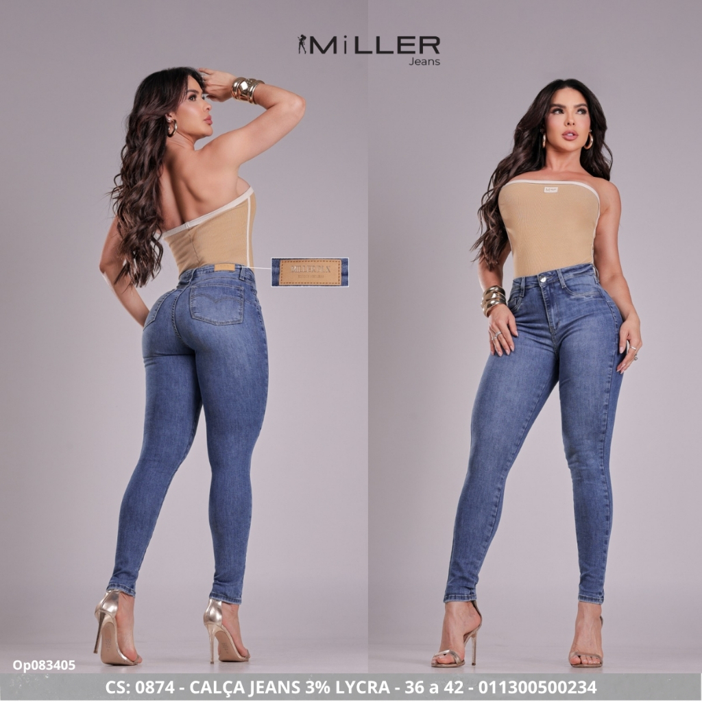 Calça Feminina Miller Jeans Premium Deluxe Original - Skinny
