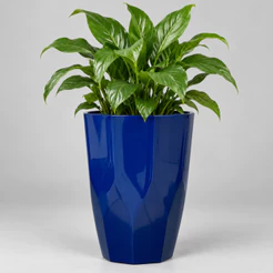 Vaso Decorativo Coluna Facetada Alta – Vaso Moderno para Sala, Jardim e Varanda + Brinde