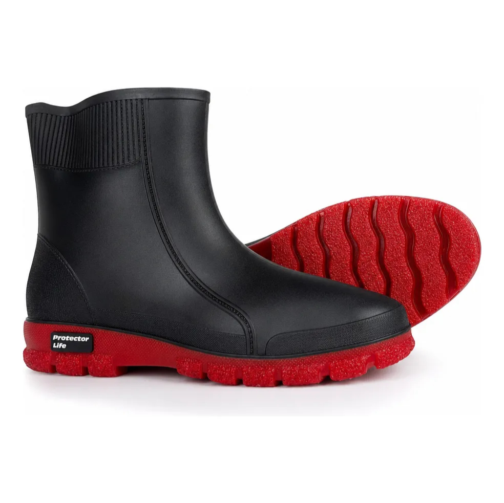 Bota de Chuva Galocha Antiderrapante Impermeável Cano Médio 