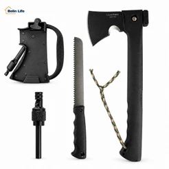 Machado Multifuncional LUATEK SLK-FT96 Aço Inox 420 com Serra Faca e Capa para Camping Outdoor