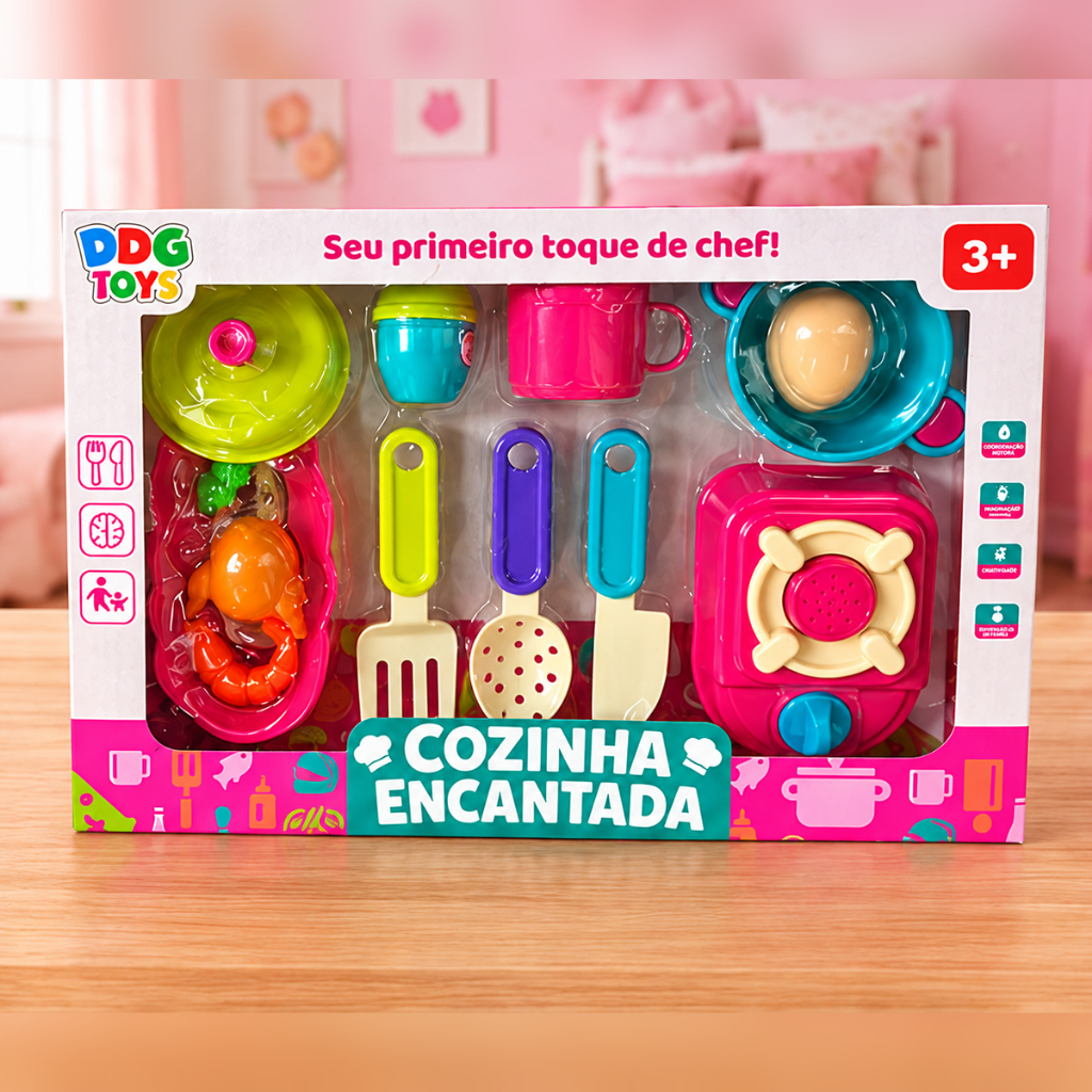 Kit Cozinha Infantil 🍴 Cozinha de Brinquedo com Panelinhas Acessórios Utensílios Presente 3 Anos+