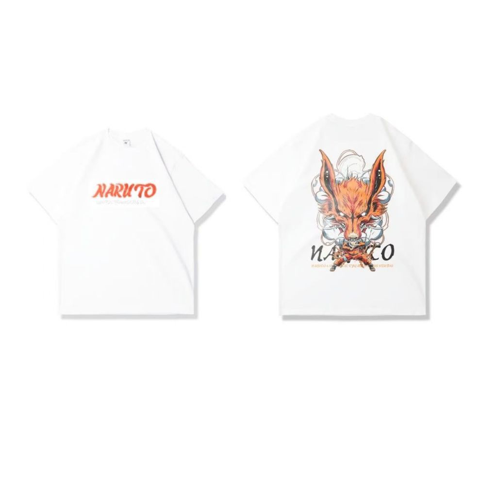 Naruto Camiseta Unissex 100% Algodão Oversized Estilo Academia Streetwear Estampa Pronta Entrega Imediata