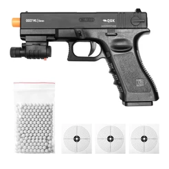 PISTOLA DE AIRSOFT SPRING QG07 SLIDE METAL 6MM QGK + BBS + ALVOS