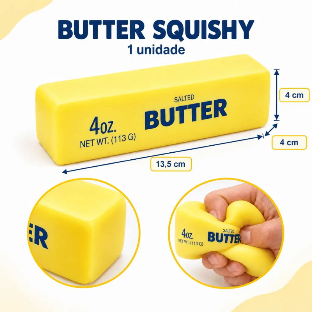 Squishy Antistress Manteiga Cremosa Butter 4oz
