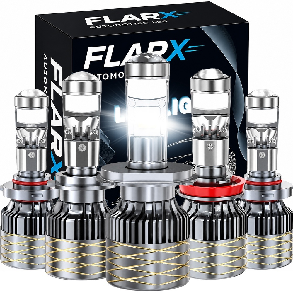 Par Ultra Led Lampada Super Farol Carro Moto Mini Projetor H4 H7 H8 H11 9005 HB3 9006 HB4 30000LM Canbus