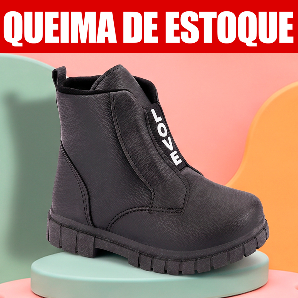 Bota infantil Menina 23ao34 Botinha Infantil Feminina Coturno Infantil Menina Bota Infantil Feminina